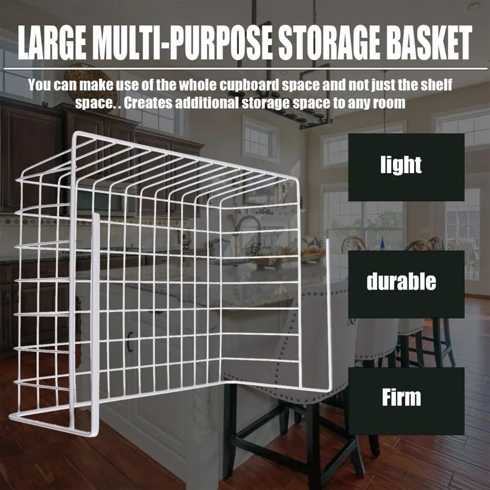 1 pcs Polyester Spandex Lightweight And Durable Design Suoerior Kitchen Under Shelf Storage Basket Metal Organiser Rack