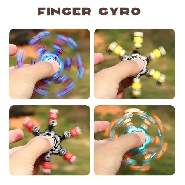 Mechanical Fingertip Gyro Rotation DIY Decompression Stress Elimination Deformation Chain Children's Creative Puzzle Robot Toy 2