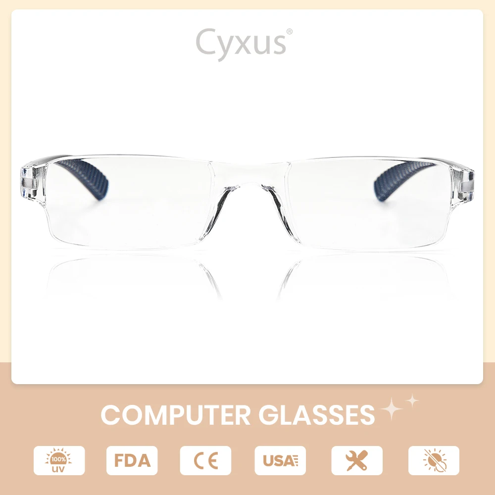 Cyxus Anti Blue Light Glasses Rimless Eye Strain Relief Eyeglasses