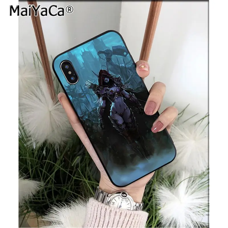 Мягкий высококачественный чехол для телефона MaiYaCa World of Warcraft Arthas Sylvanas из ТПУ для iPhone 5 5Sx 6 7 7plus 8 8Plus X XS MAX XR