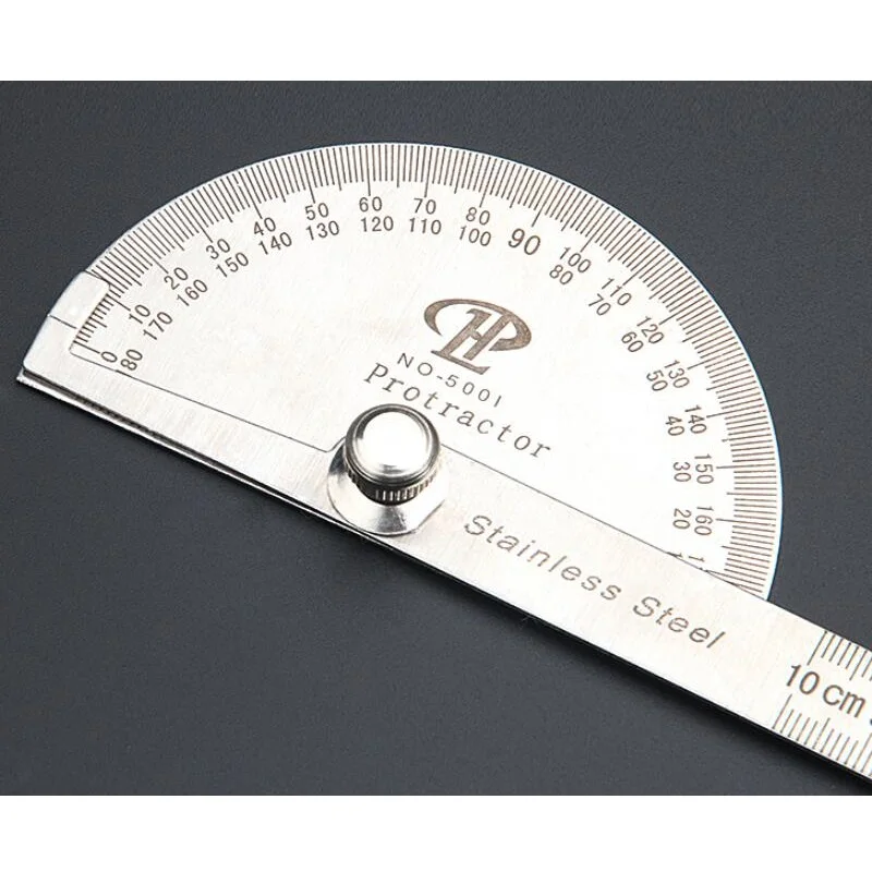 

Adjustable Protractor multifunction stainless steel roundhead angle ruler 10CM
