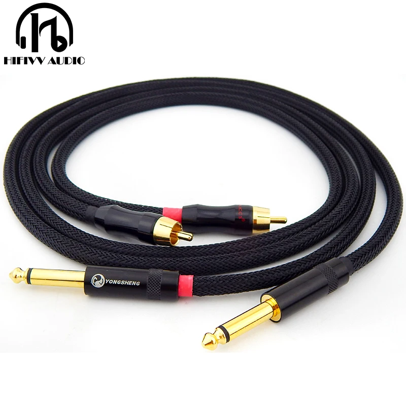 Cavo Audio Hifi Da Rca A Cavo Di Segnale Audio Hifi Da 6.5Mm Spina Rca A Spina Da 6.35Mm