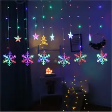 

Snowflake Lights Led String Lights Snowflake Curtain Lights Christmas Day Lights Wedding Room Decoration Lights