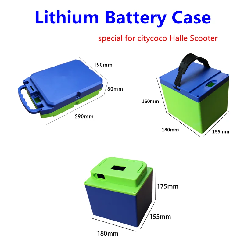 

GTK ABS+PC battery box for 48V 60V citycoco Halle scooter ebike lithium li ion lifepo4 battery pack protecting case