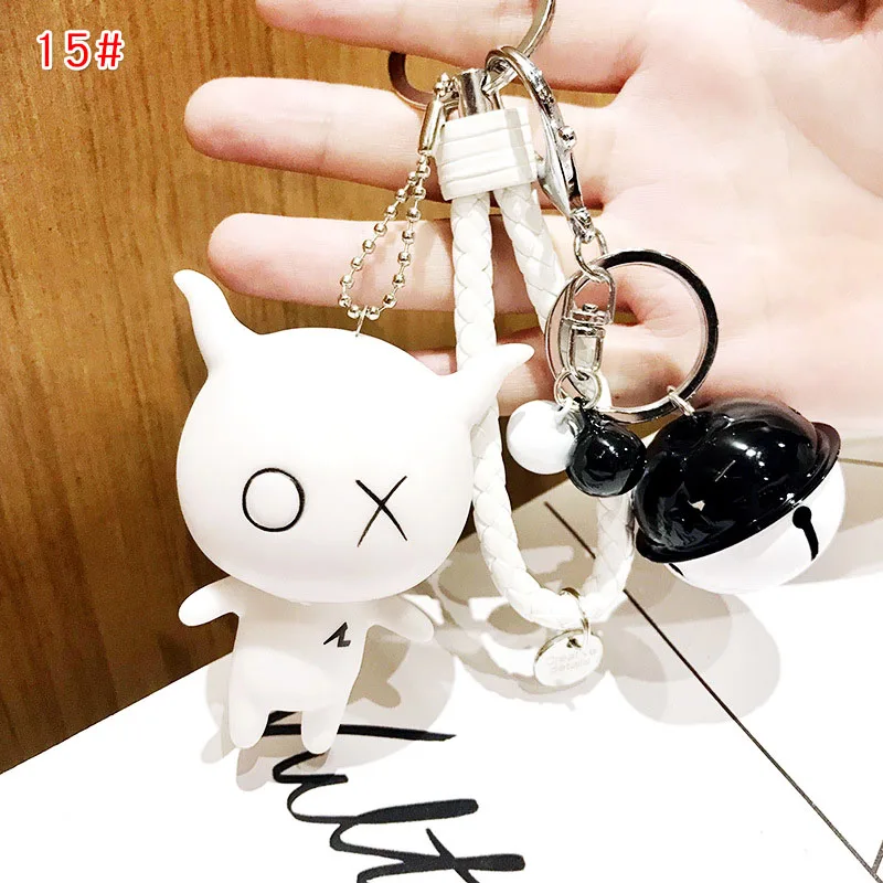 Kawaii брелок для детей, мягкие силиконовые игрушки, брелок Kpop, аксессуары, кулон, медведь, кот, животное, брелок для женщин, подарок для девочек, детей - Цвет: 15