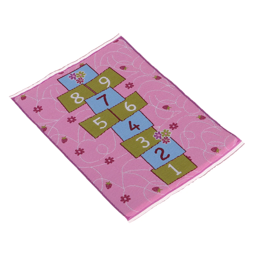 1/12 Hopscotch Carpet Area Rug for Dollhouse Sitting Room Bedroom Baby Room Decoration