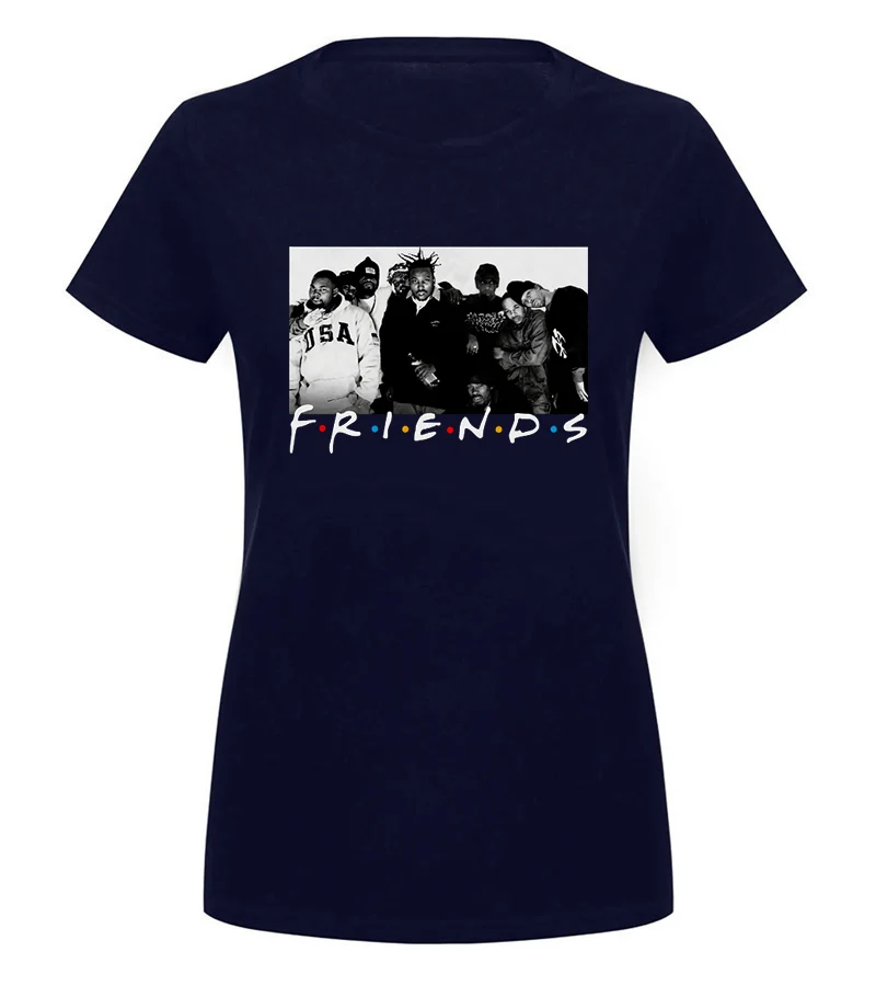 Women Navy Рубашка для ТВ-шоу Wu Tang Clan Friends - Цвет: Women Navy