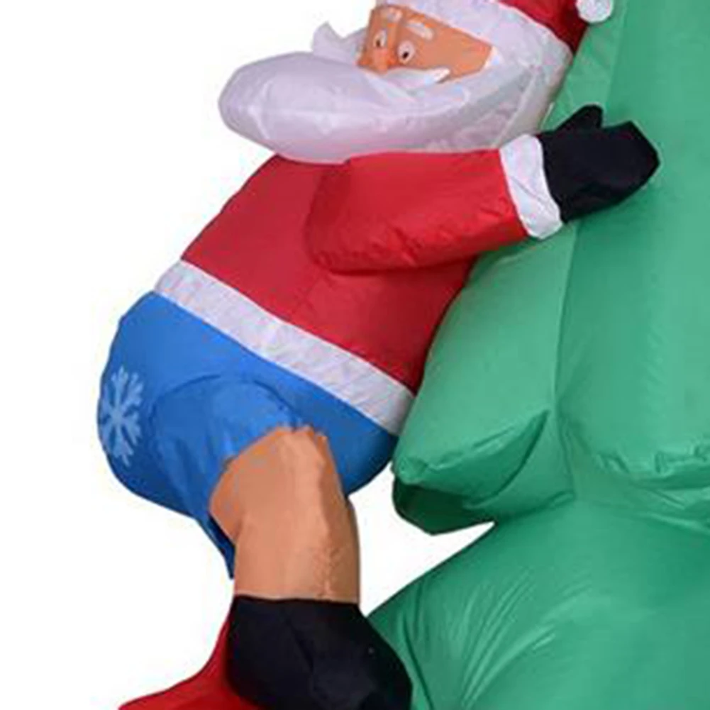 1,8 м Рождество 6 футов Забавный надувной Санта Клаус скалолазание на рождественскую елку модель гоняется собака новогодние вечерние украшения