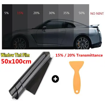 

50x100cm 15%/20% VLT Black Pro Car Home Glass Window Tint Tinting Film Roll UV Protection Window Foils