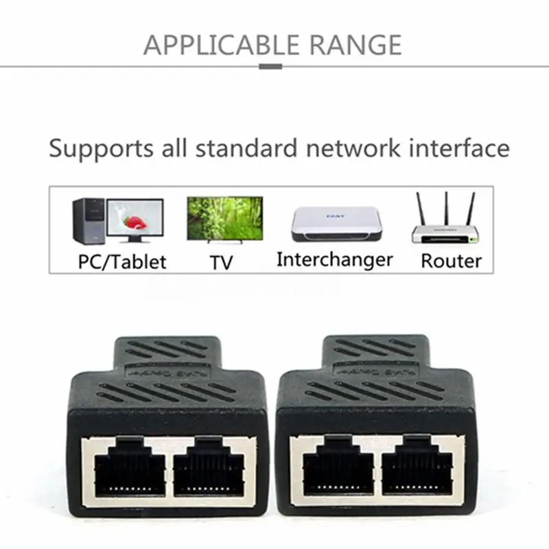 AMS-2 порт RJ45 сплиттер адаптер LAN сеть Ethernet соединитель расширителя разъем Лот 2 шт