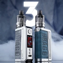 VOOPOO – Drag 3 vaporisateur électronique 177W, boîte Mod, réservoir de dosettes 5.5ml TPP DM1 DM2, bobine GENE.FAN 2.0, puce sans batterie 18650