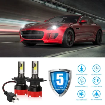 

2PCS/SET H4 IP65 COB Fog Lights Auto Daytime Running Light Car Accessories LED For Off-road Vehicle Work Headlight Light