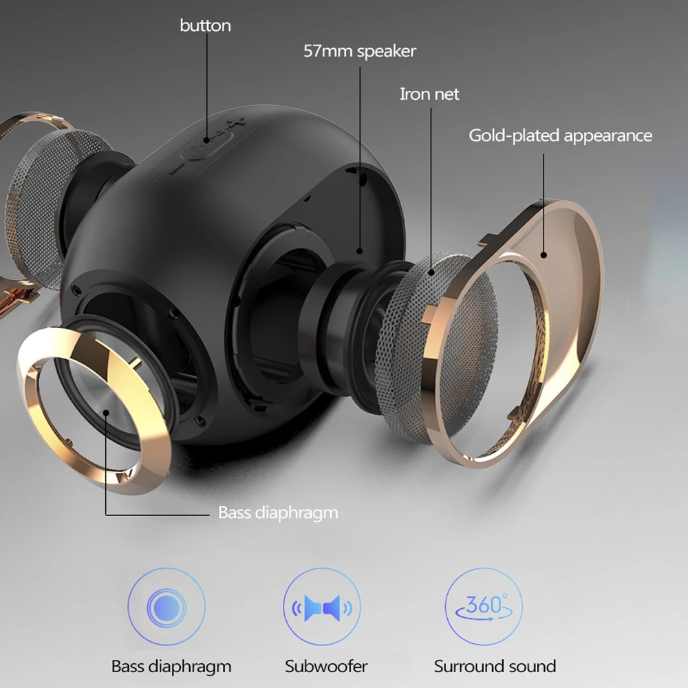 Переносная Беспроводная колонка X6 Bluetooth 5 0 колонки стерео объемная музыка для
