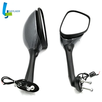 

For Suzuki GSXR600 GSXR750 2006-2015 GSXR1000 2005-2015 Motocross Side Rear View Mirror with Turn Light Signals Indicator