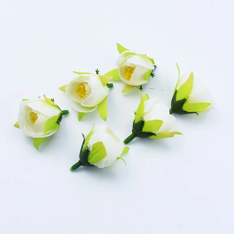 20/50 шт. свадебные декоративные цветы diy Подарочная коробка Рождественские украшения для дома скрапбукинга Гирлянда Шелковый чай бутон головка розы