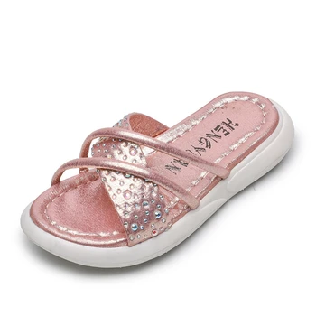 

CNFSNJ 2020 new Girls Boys Slippers Children Shoes Cute rhinestone Comfortable Kids sandal Anti-Slip Beach Shoes 28-38