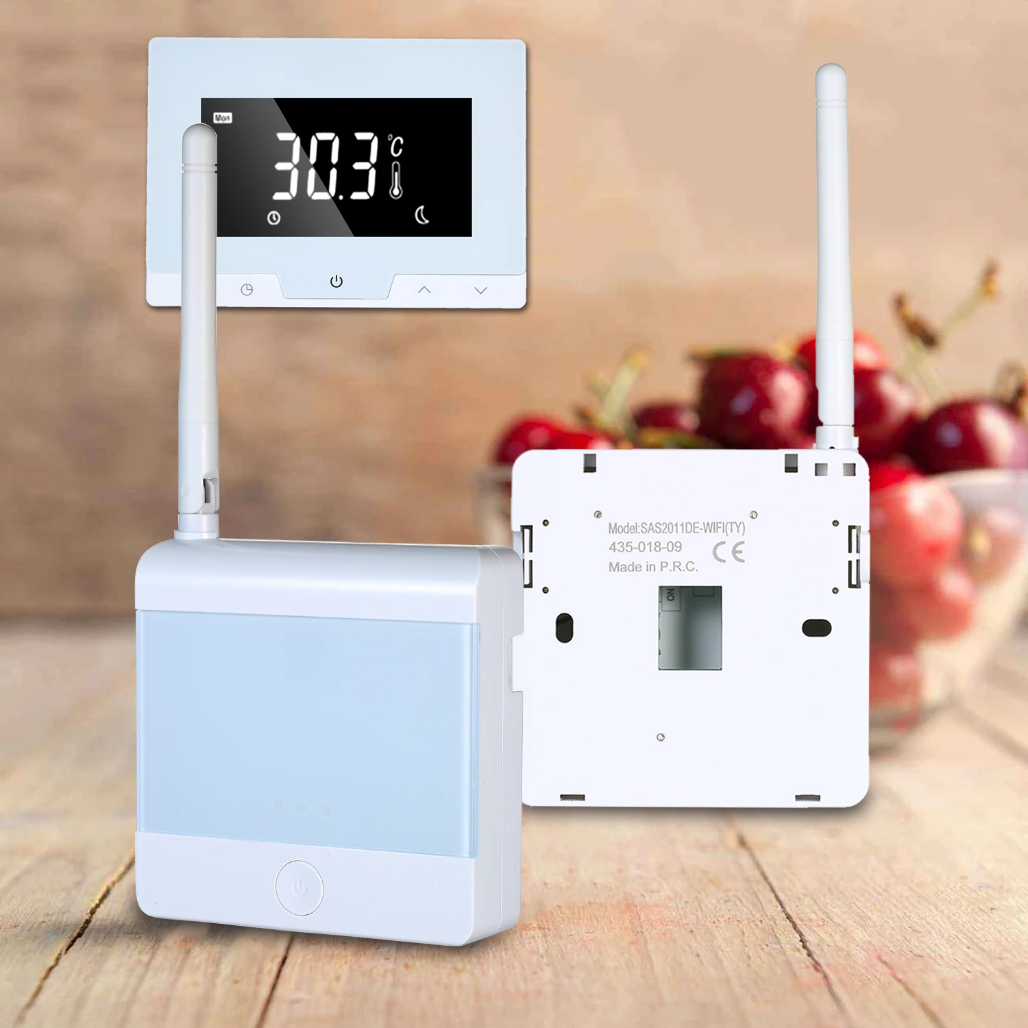 

Wireless Smart Thermostat Temperature Controller Wall Mount LCD Touchscreen for Gas Boiler Works