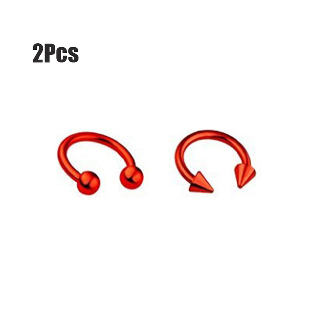 Steel Not Allergic C Shape Nose Ring Horseshoe Hoop Earrings Cartilage Piercing Clip Lip Ring Body Jewelry Nose Rings