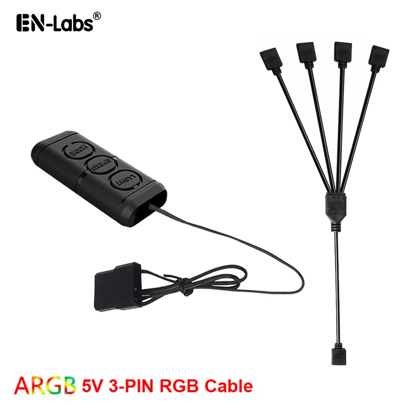 Контроллер Molex RGB с 3 кнопками 5 В Pin|Компьютерные кабели и разъемы| |