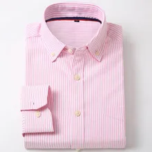 Деловые мужские рубашки в клетку с длинными рукавами и полосатым принтом, однобортные рубашки Camisa, облегающие оксфордские рубашки с отложным воротником Vestido