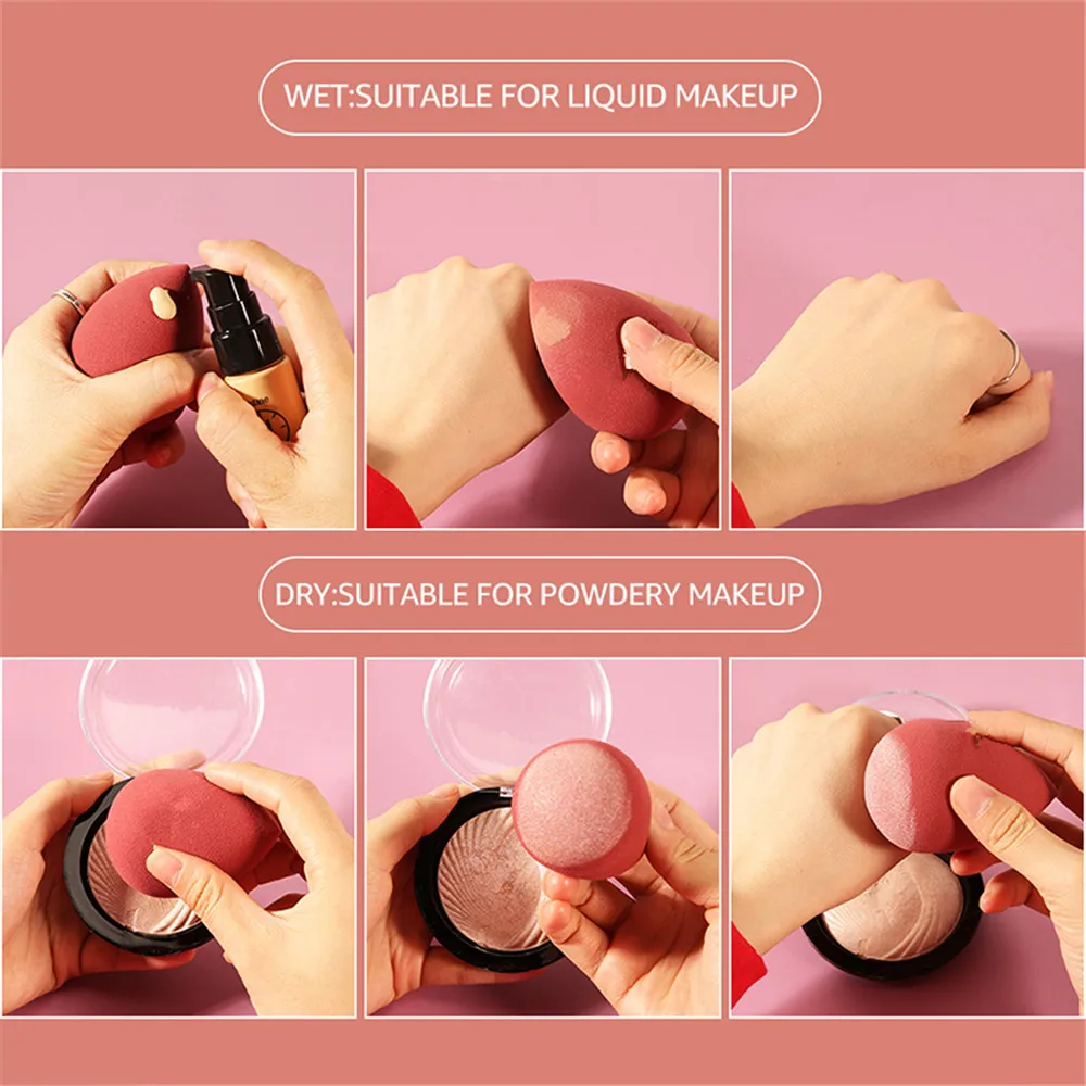 MAANGE 4/5PCS Mini Makeup Sponge Wet Become Bigger BB Cream Cosmetic Puff Foundation Concealer Powder Puff Beauty Make up Tool 4