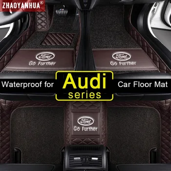 

3D Waterproof Car Mats for Audi tt mk1 mk2 a4 b8 b6 b7 b5 avant a5 sportback q7 4l 100 c4 Accessories Leather floor mats Carpet