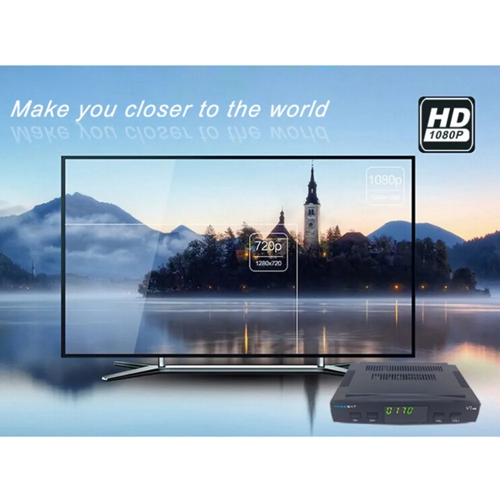 Freesat V7 спутниковый HD декодер приемник Full 1080P+ 1 шт. профессиональный HD DVB-S2+ USB WiFi ТВ комплект стабильный сигнал