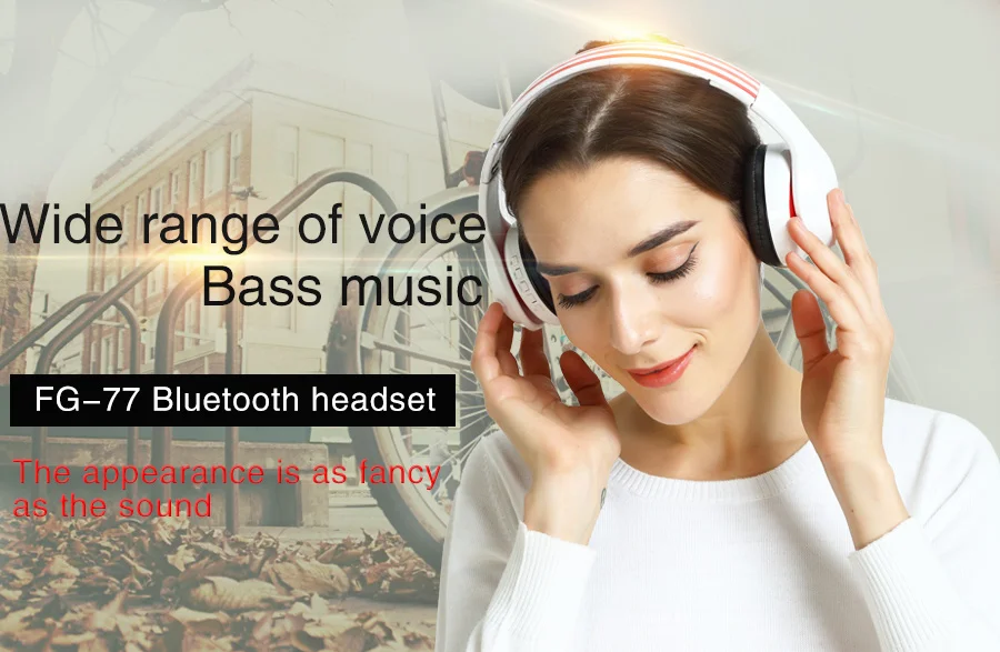 Новые портативные беспроводные наушники Bluetooth стерео Складная гарнитура аудио Mp3 регулируемые наушники с микрофоном для музыки