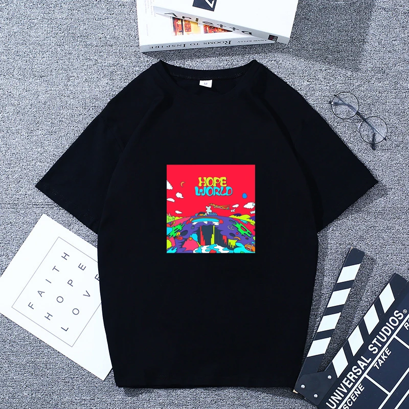 Vogue альбом Hope World Графический Летний Модный женский топ со стоячим воротником