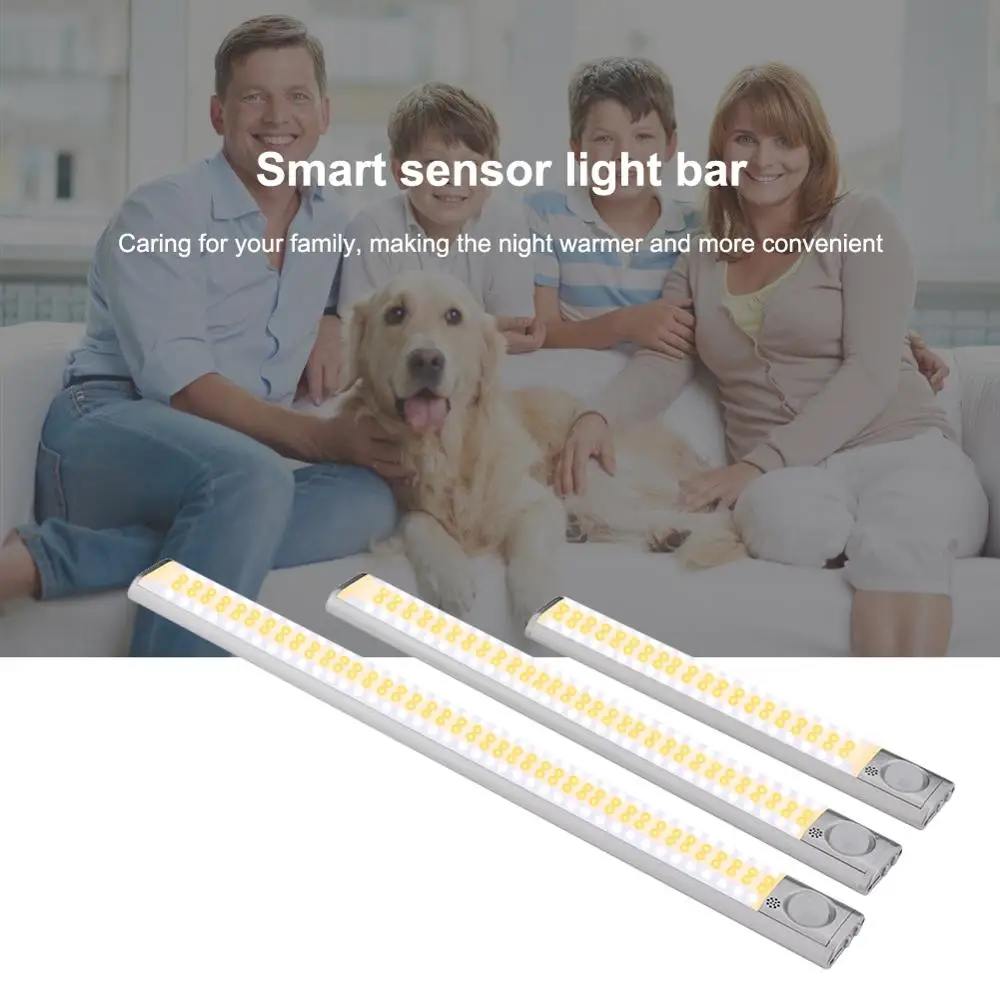 

Auto-sensing LED Cabinet Light PIR Motion Sensor Night Lamp Hand Body Sweep Switch Sensor USB Brightness Light Bedroom Accessor