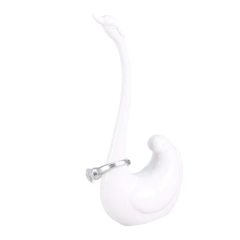 

1 pc Ring Holder Elegant Swan Shape Display Melamine Decorative Storage Rack Gift Jewelry Organizer Wedding Accessories