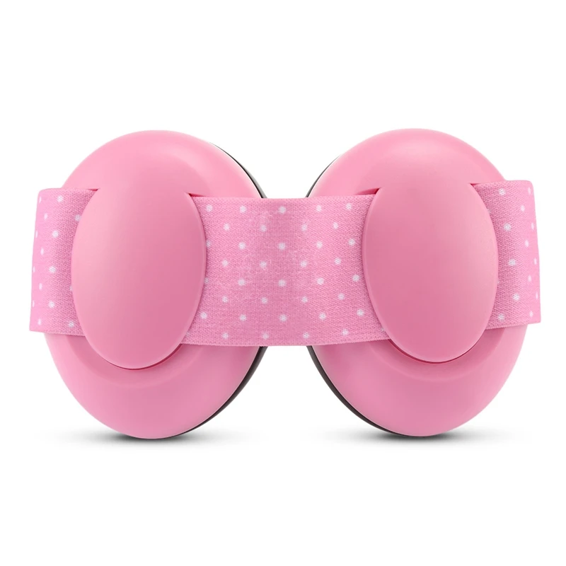 1 пара детских противошумных наушников с эластичным ремешком, защита для ушей, детские наушники, Звукоизолированные наушники для слуха, защита для ушей - Цвет: pink