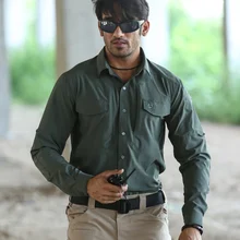 Тактическая рубашка из горной кожи, быстросохнущая, для спорта на открытом воздухе, походная рубашка, дышащая, съемная, Спортивная, для рыбалки, походов, походов, мужская одежда