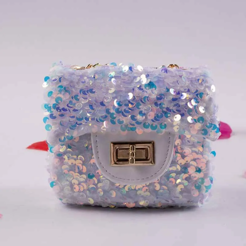 Baby Kids Sequin Crossbody Bag Mini Sliver Glitter Purse Handbags for Little Girls Trendy Quilted Sparkly Flap Shoulder Bag Pink (9)
