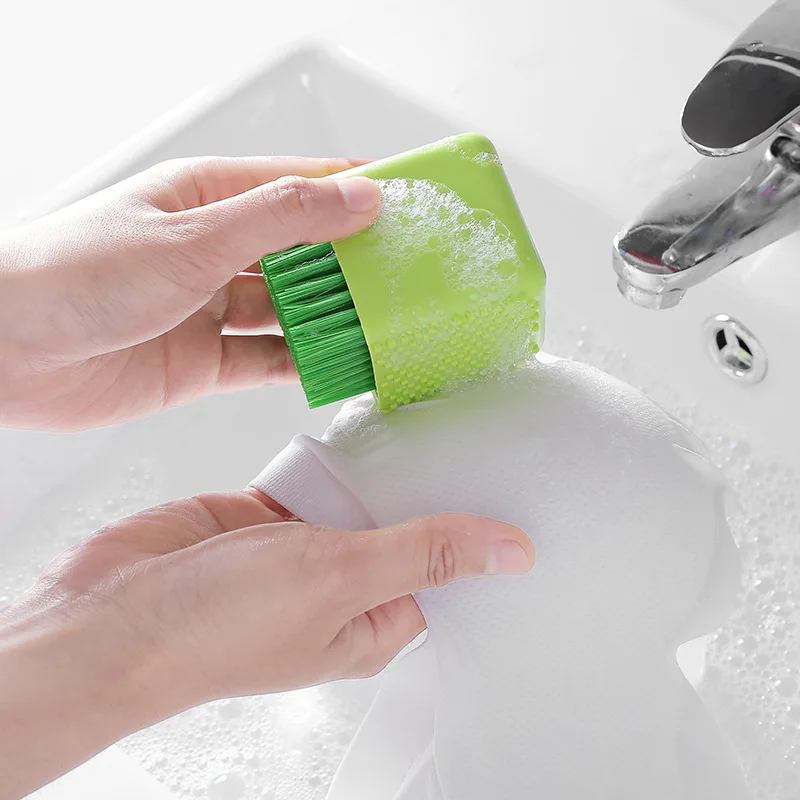 Silicone Cleaning Brush Creative Potted Household Laundry Cleaner Washing Scrubber Tool Dual-use Scrubbing Brushes | Дом и сад