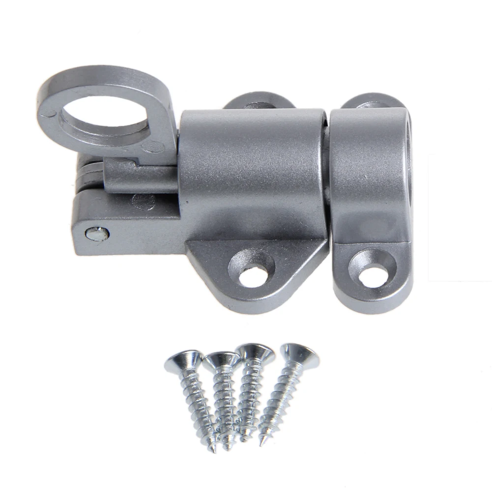 Pull Ring Spring Bounce Door Bolt Aluminum Latch Lock Window Gate Security