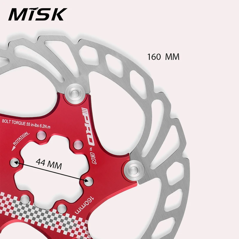 Misk Bicycle 160mm Disc Brake Rotor Floating Thickening Anodized Quick Cooling Ultra Light Disc