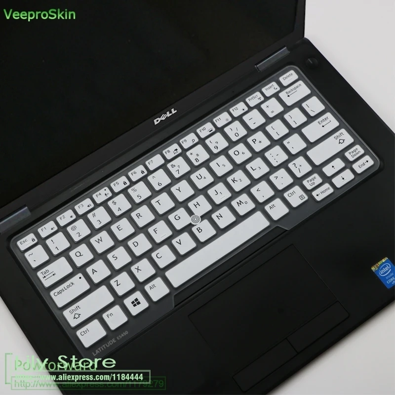 Чехол для клавиатуры ноутбука протектор для Dell Latitude 5480 5490 7480 7490 E3350 E5450 E5470 E5480 E5490 E5491 E7450 E7470 E7480 - Цвет: white