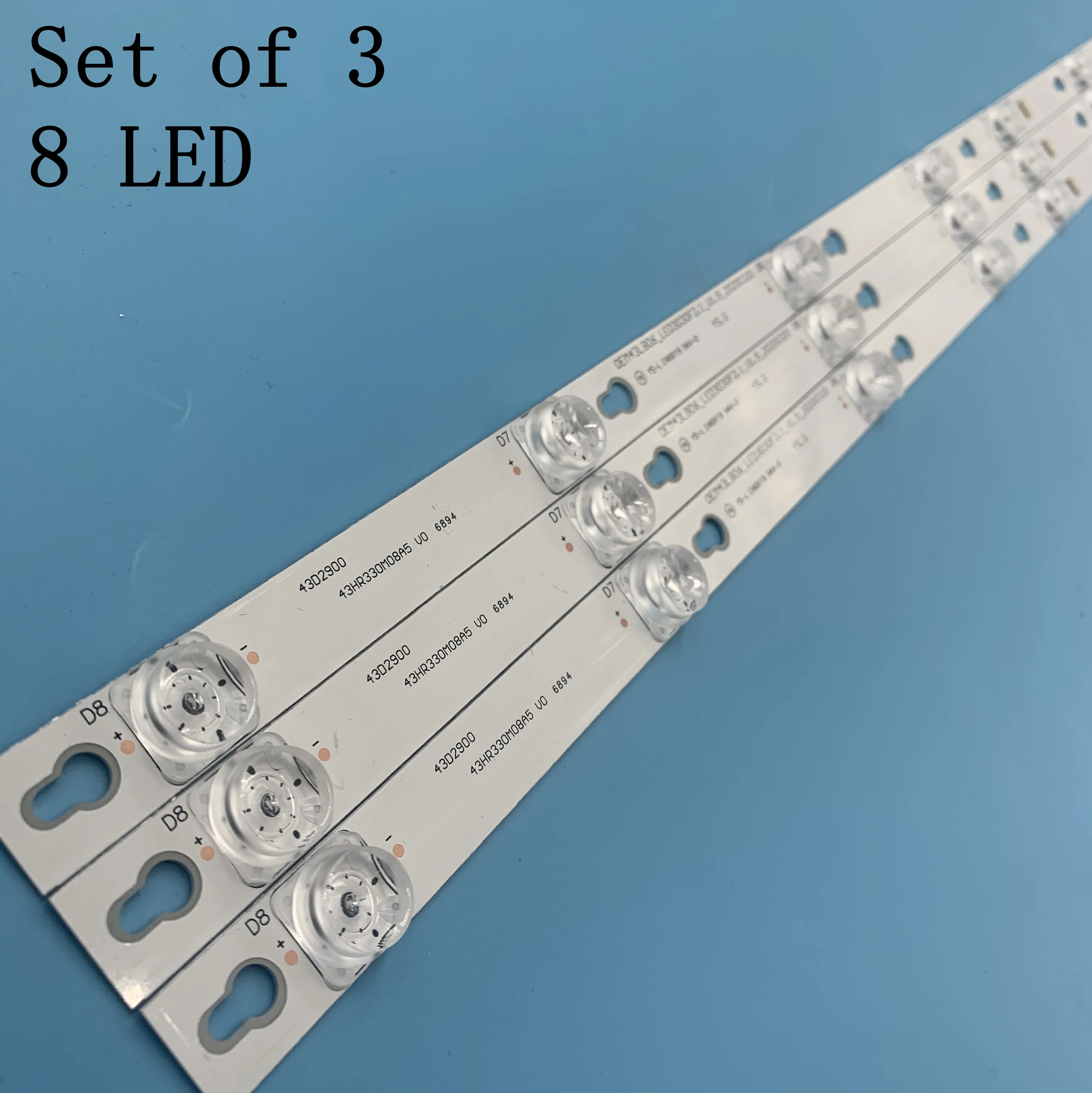 new TCL D43A810 U43P6046 led backlight L43P1-F 4C-LB4308-ZM02J TOT_43D2900_3X8_3030C_d6t-2d1_4S1PX2 Rev.V2 TV 8 lamps 6V