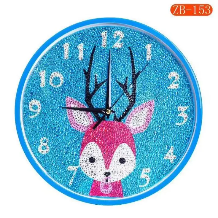 3D DIY настенные часы с животными алмазная живопись полная специальная форма дрель вышивка настенные Фламинго Часы вышивка крестиком часы - Цвет: 6 clock