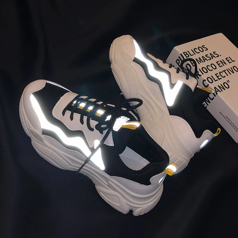 chunky black womens trainers