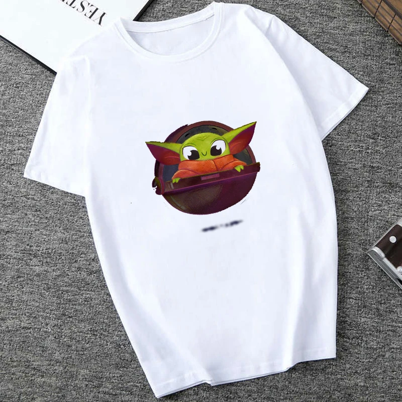 

Showtly 2020 The Mandalorian Baby Yoda Sweatshirt Women Star Wars TV Series T shirt 90S Science Fiction Movies Tee Tops