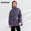 Aachoae Pure Winter Lightweight Down Jacket Women Thick Warm Batwing Long Sleeve Loose Doudoune Pocket Ultra Light Duck Down ► Photo 3/6