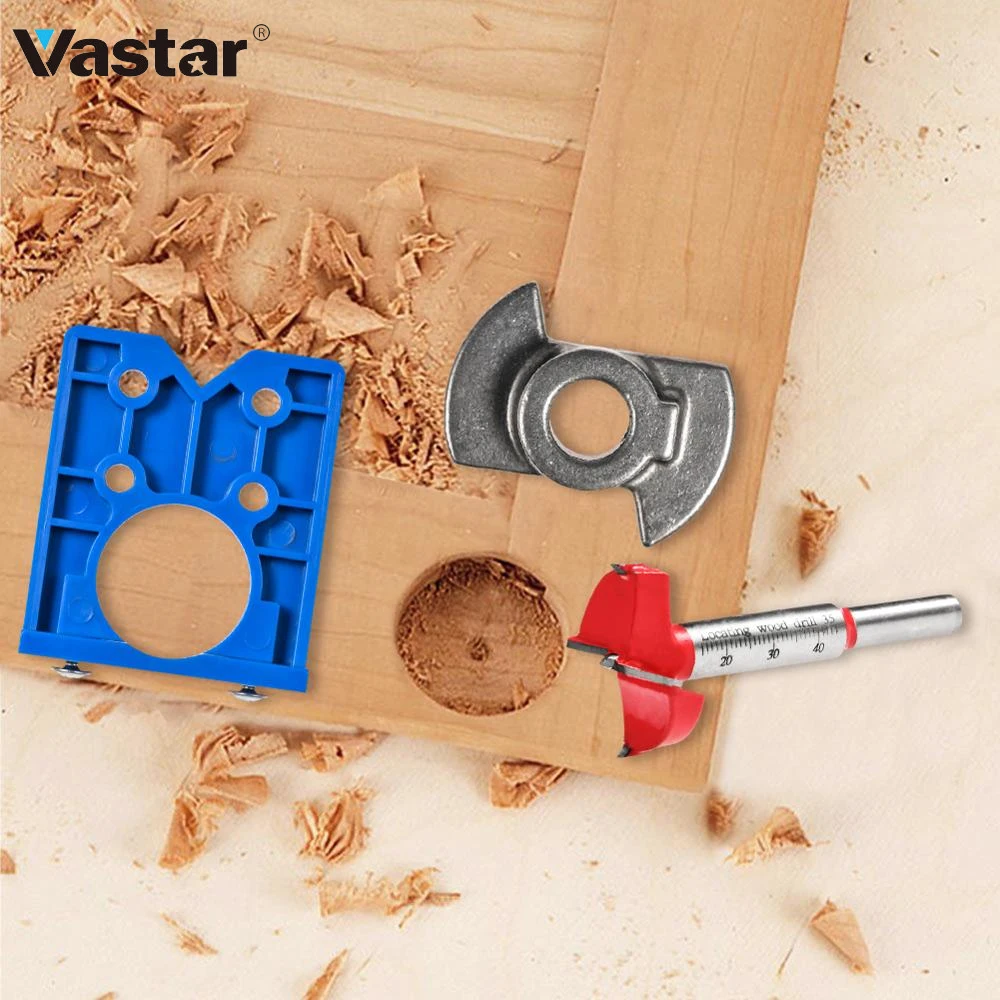 Vastar 35mm Guide Hinge Hole Drilling Hinge Drilling Jig Conceal Hole Opener Door Cabinet Woodworking Accessories for carpentry