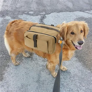 

Dog Backpack Khaki Large Pet Dog Dog Out Pack With Leash Rucksack Out Pet Carrying Backpack Pet Accessories