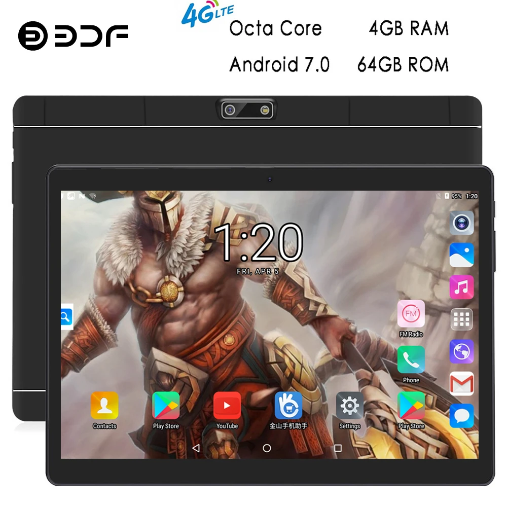 

BDF Tablet 10 Inch Ten Core Android 9.0 Tablets Pc 8GB/128GB Bluetooth WiFi Dual SIM 4G Phone Tablet Android Laptop Pc Tablet 10