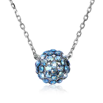 

Choker Crystal Ball Pendant Multi-Color LEKANI Crystals From Swarovski Necklace Men Women Fine Jewelry Classic Wedding Gifts