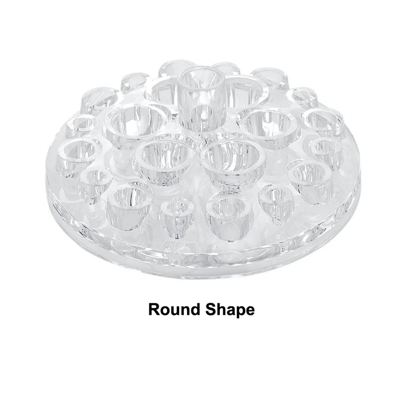 Acrylic-Rectangle-Oval-Round-Cover-Tattoo-Ink-Pigment-Cups-Caps-Stand-Holder-Case-Storage-Container-Standing