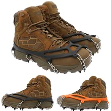 Neige antidérapant escalade Crampons Crampons couverture de chaussure pince à glace pour pointes randonnée hiver manganèse acier extérieur Crampons couvre-chaussures