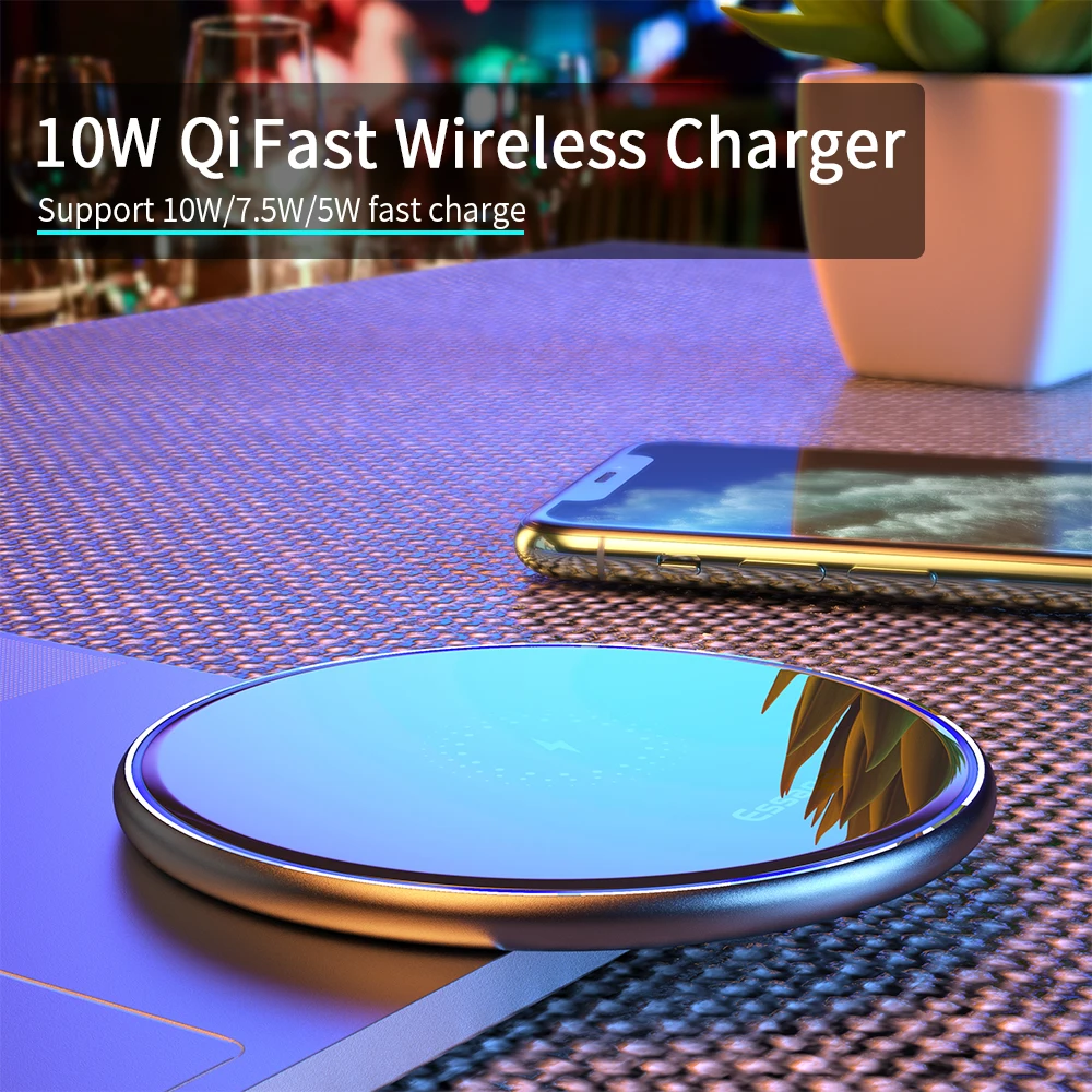Essager 10W Qi Drahtlose Ladegerät Für iPhone 11 Pro Xs Max X Xr 8 Induktion Schnelle Drahtlose Auf